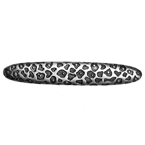 3" Centers Leopard Print Handle in Pewter