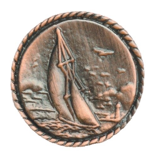 Small Sailboat Knob in Antique Copper