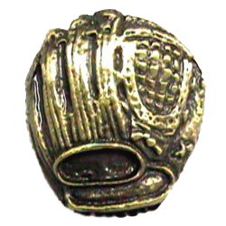 Baseball Glove Knob in Antique Brass