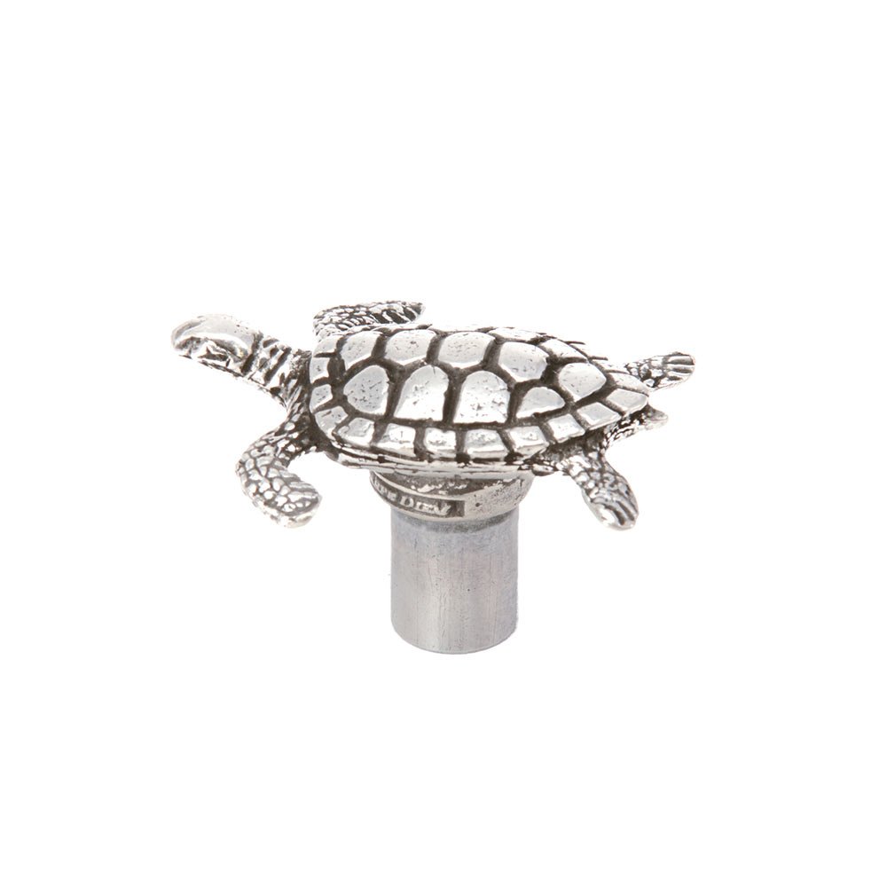 Sea Turtle Knob in Platinum