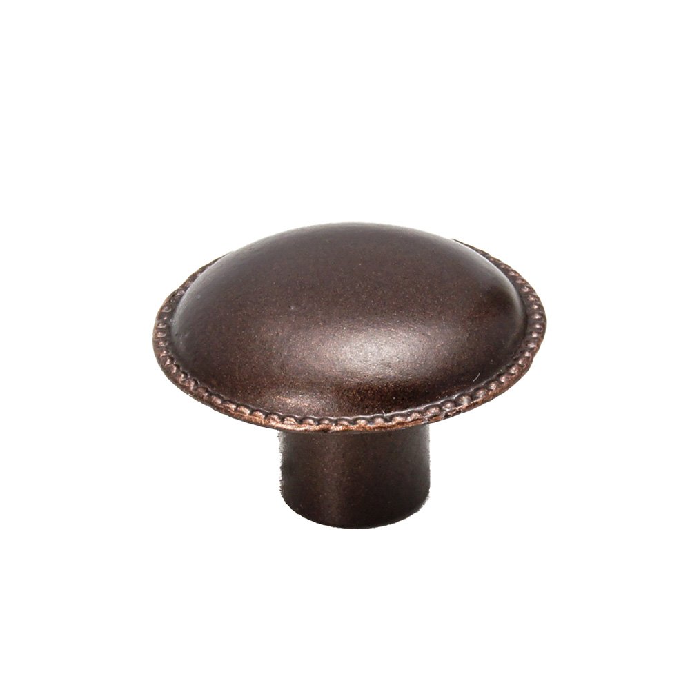 Beaded Rim Round Knob in Oil Rubbed Bronze
