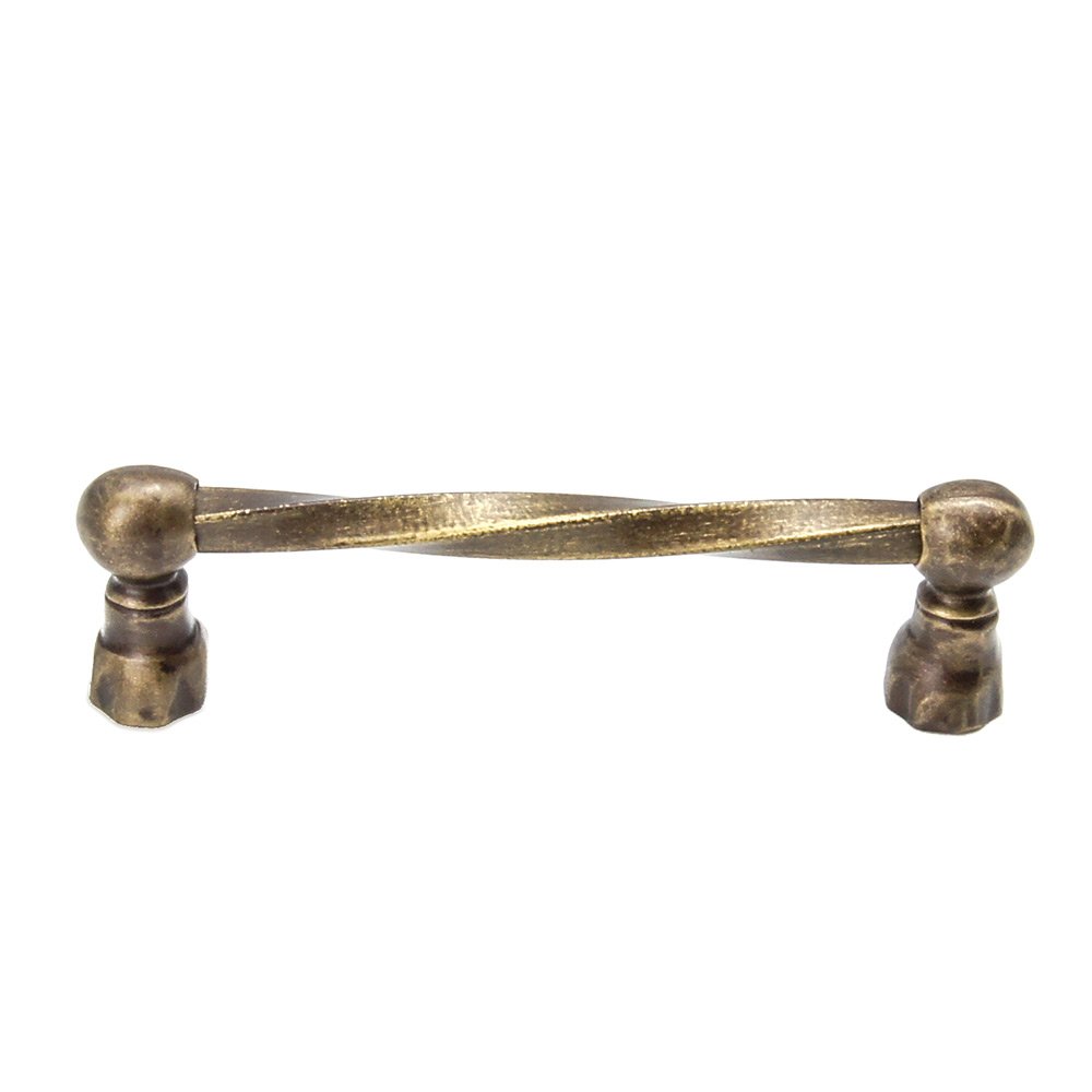 Oval Long Pull 6" in Antique Brass