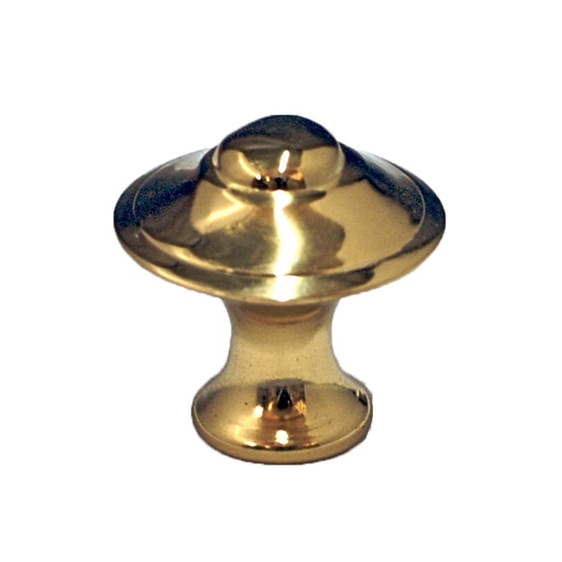 1" Georgian Knob in Polished Brass