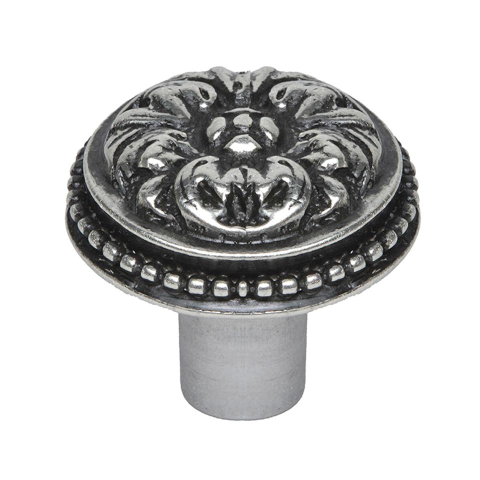Acanthus & Beaded Large Knob Rosette Style in Satin Gold