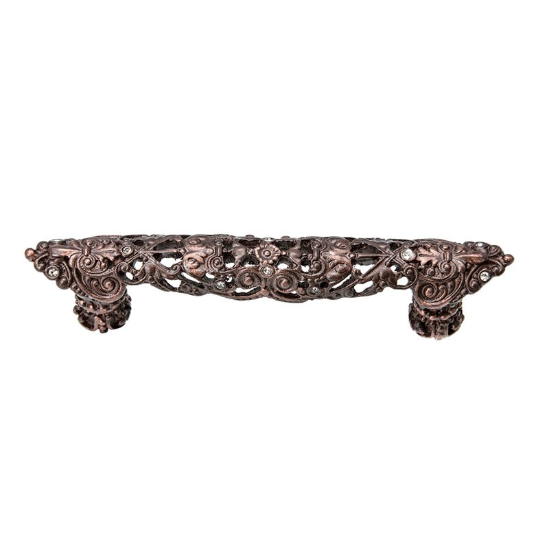 3" Centers Pull With 12 Swarovski Crystals in Oil Rubbed Bronze with Crystal