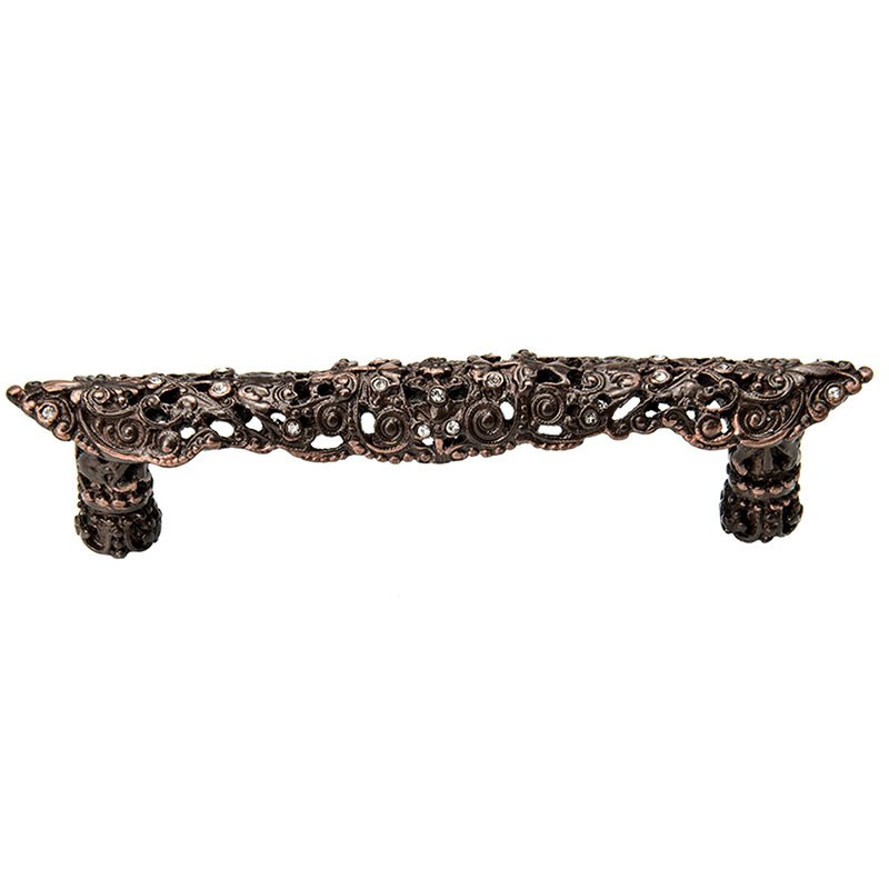 4" Centers Pull with "Swarovksi Crystals in Oil Rubbed Bronze and Clear Crystal