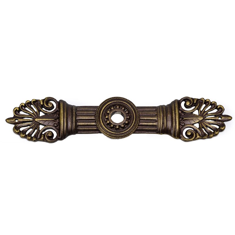Large Eated Escutcheon in Antique Brass