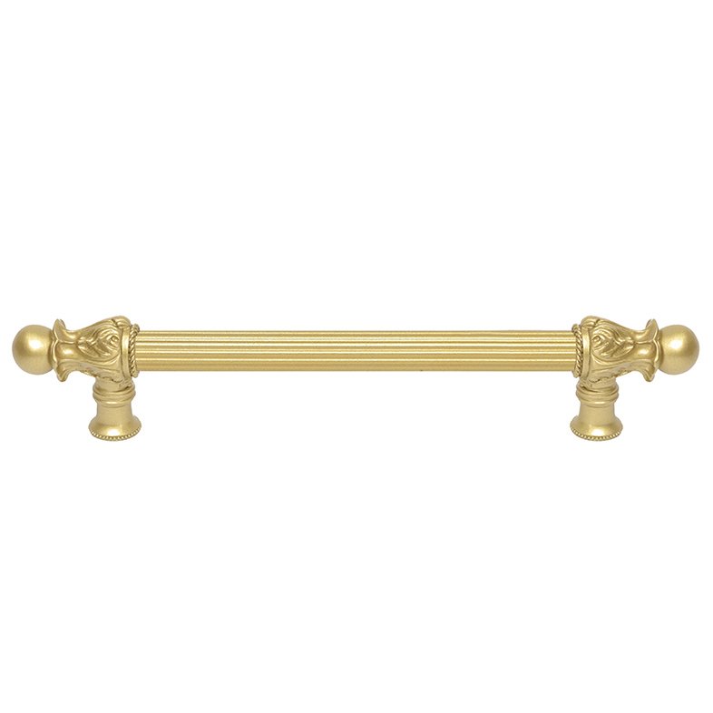 9" Centers Handle Romanesque Style in Soft Gold