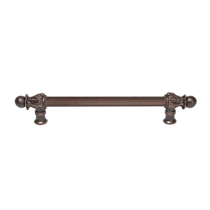 9" Centers Handle with 5/8" Reeded Center Romanesque Style in Oil Rubbed Bronze
