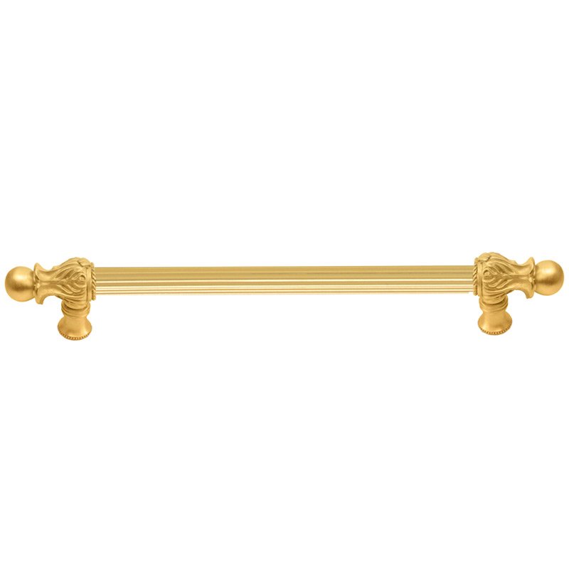 22" Centers Handle with 5/8" Reeded Center Romanesque Style in Satin Gold