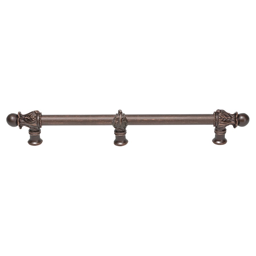 12" Centers Handle Romanesque Style With Center Brace in Bronze