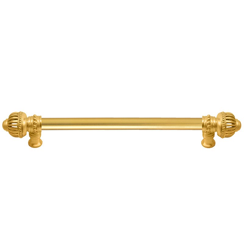 9" Centers Pull with Large Finial & 5/8" Smooth Center in Satin Gold