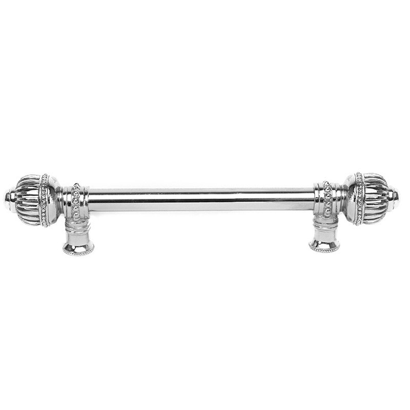 12" Centers Pull with Large Finial & 5/8" Smooth Center in Platinum