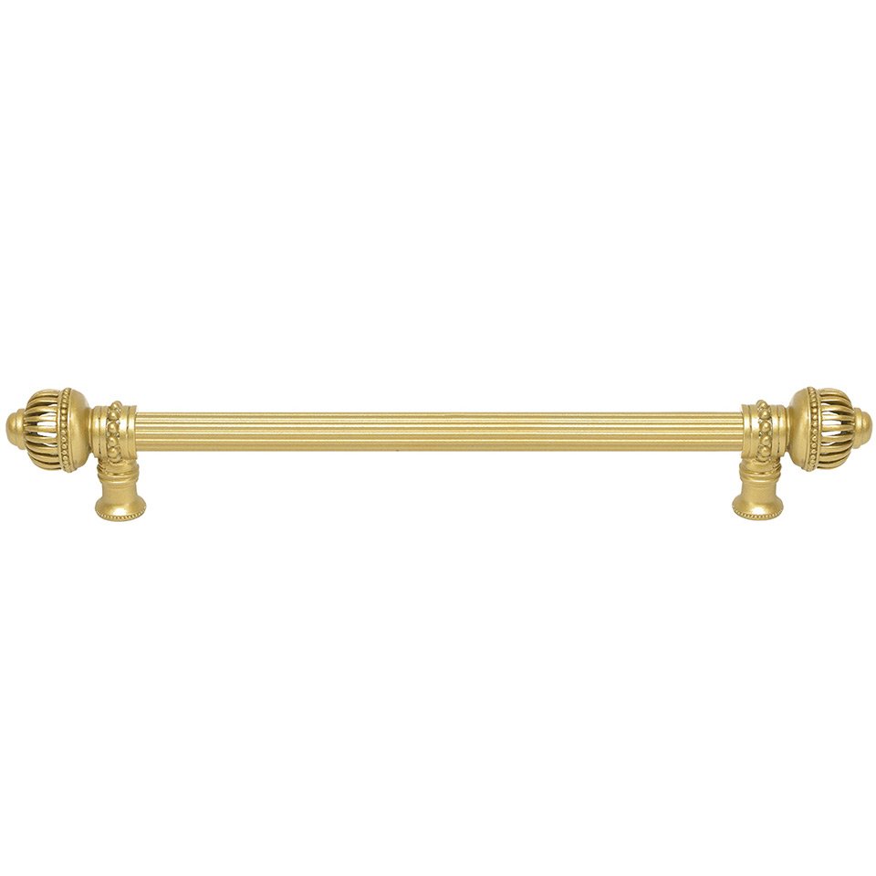 18" Centers Reeded Pull With Large Finial in Oil Rubbed Bronze