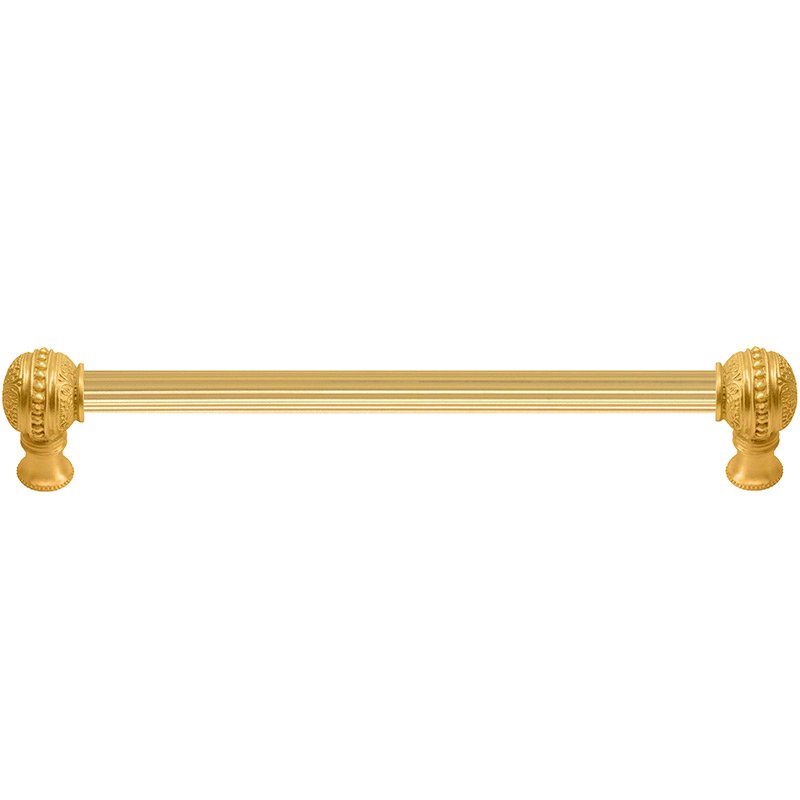 18" Centers With 5/8" Reeded Center Long Pull in Satin Gold