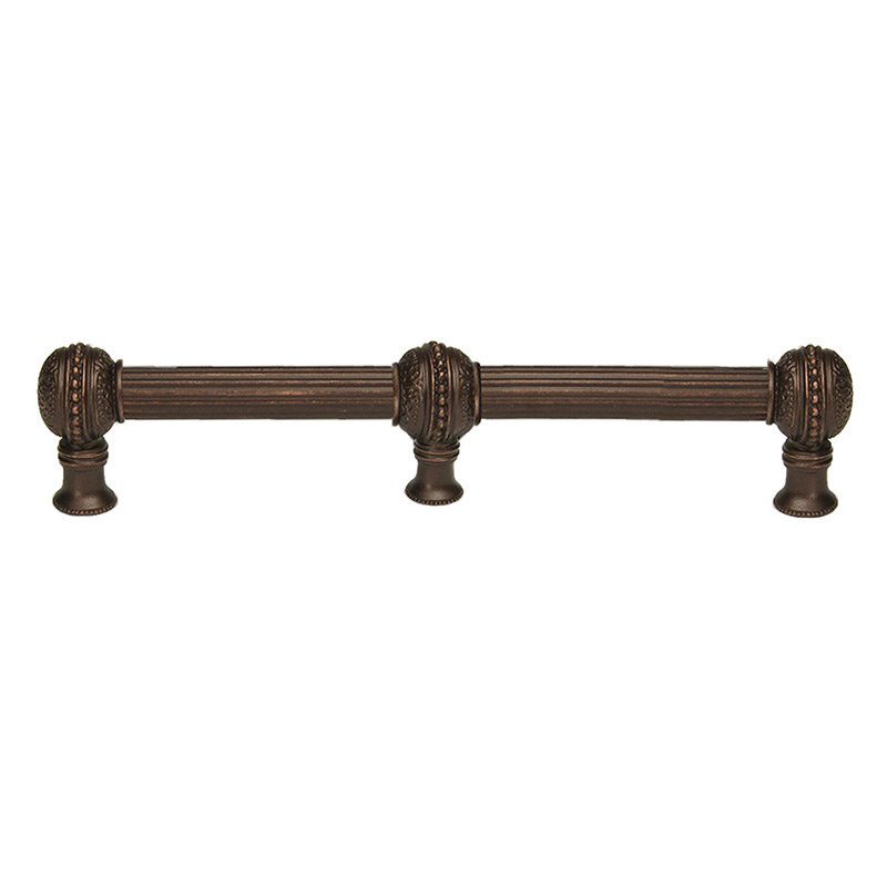 12" Centers With 5/8" Reeded Center Long Pull With Center Brace in Oil Rubbed Bronze