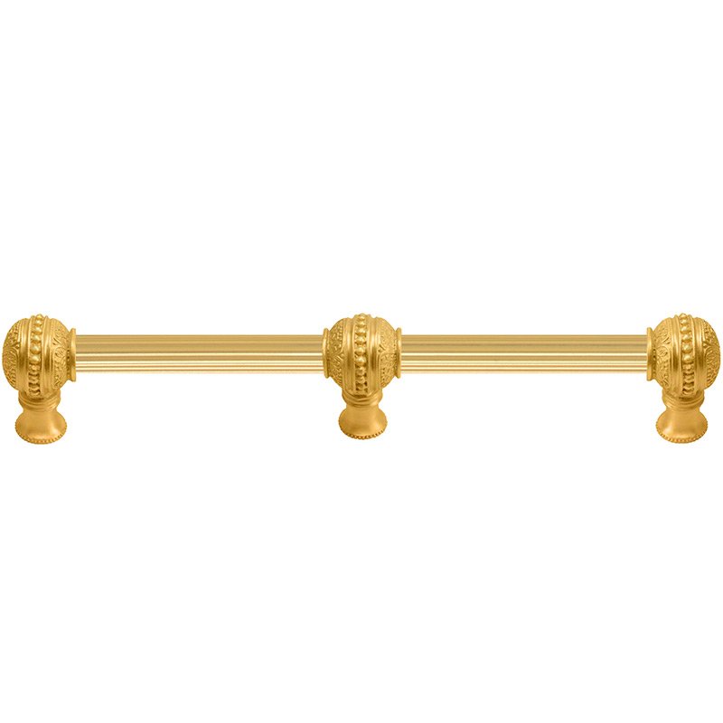 18" Centers With 5/8" Reeded Center Long Pull With Center Brace in Satin Gold