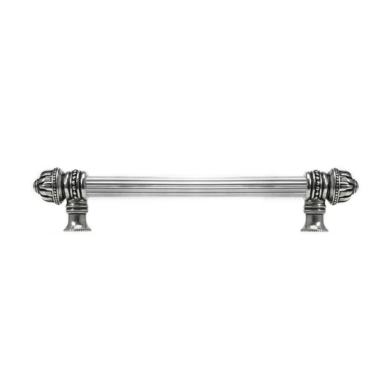 9" Centers Small Finial Pull with 5/8" Thick Reeded Center in Chalice