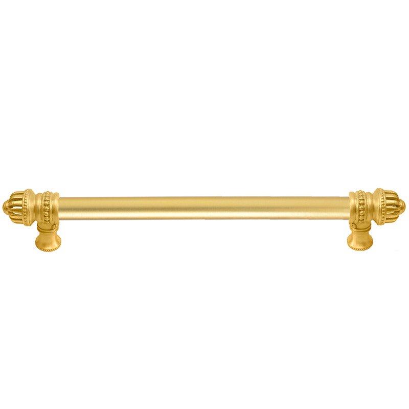12" Centers Pull with Small Finial and 5/8" Smooth Center in Satin Gold