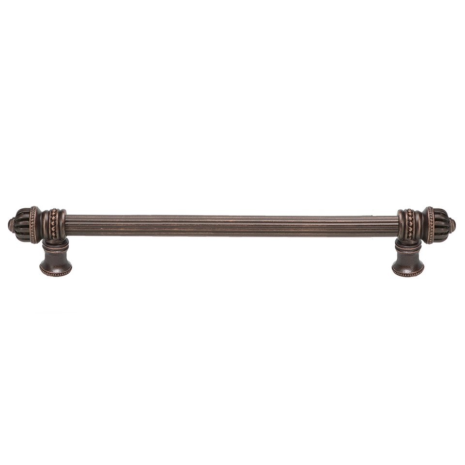 12" Centers Reeded Pull Small Finial in Bronze