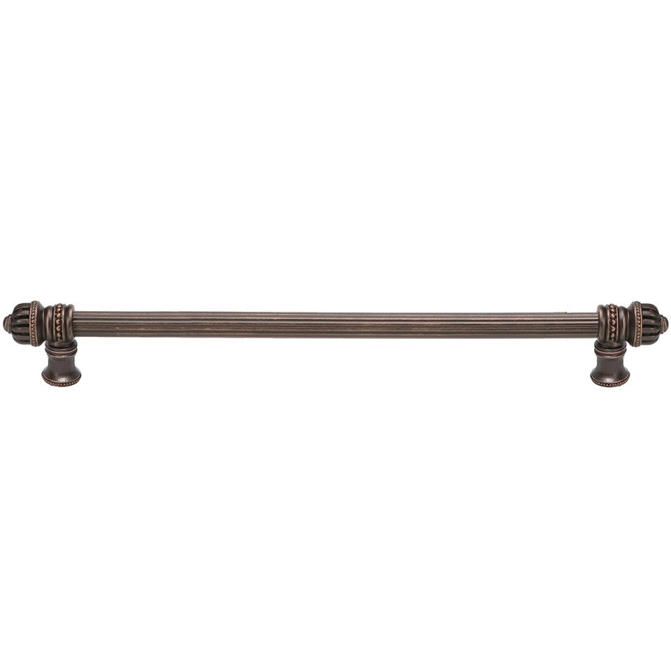 22" Centers Reeded Pull Small Finial in Bronze