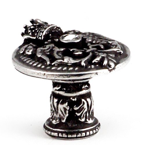 Shield Knob with Swarovski Elements in Bronze with Crystal