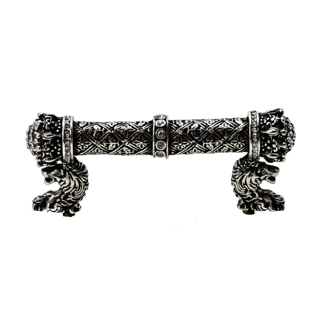 Queen Elizabeth 3" Centers Pull With Swarovski Crystals in Oil Rubbed Bronze with Crystal