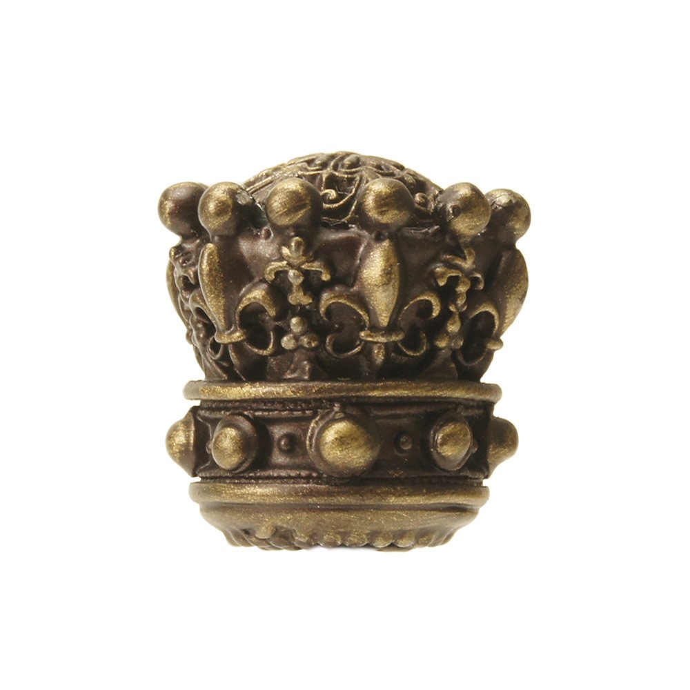 King Henry Large Round Knob in Antique Brass