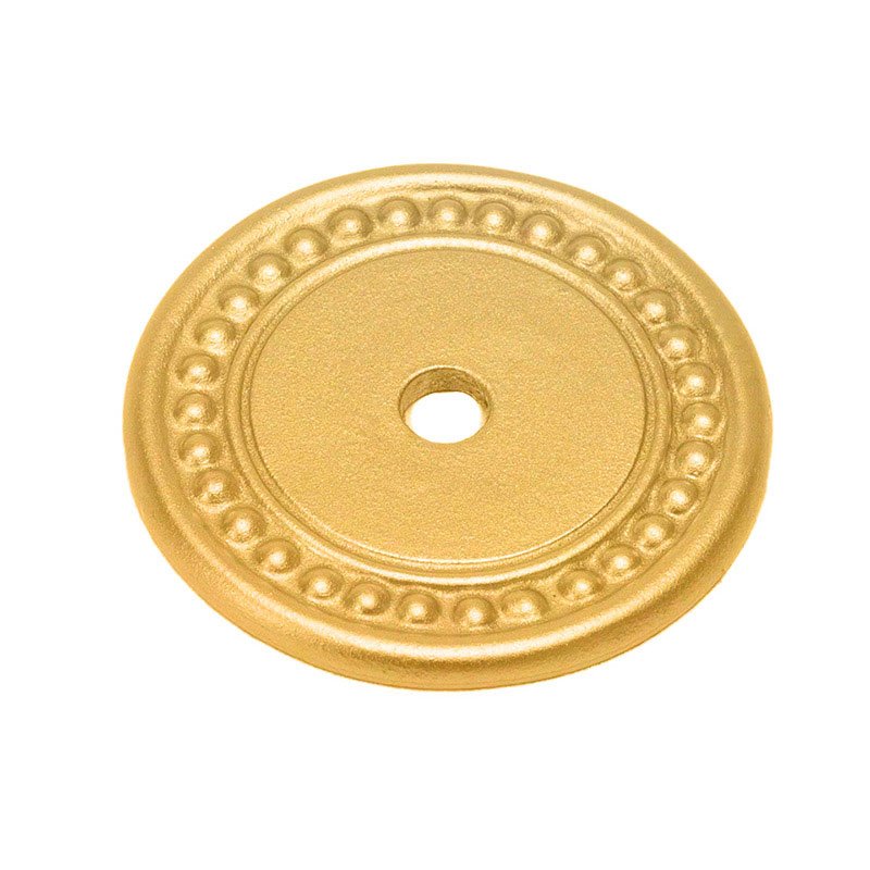 Round Beaded Backplate in Satin Gold