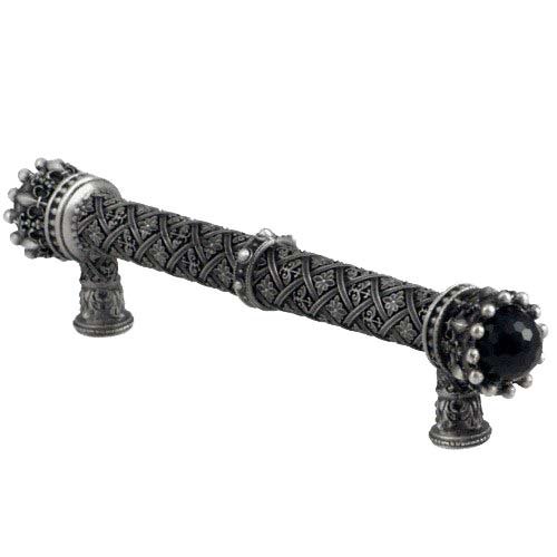 4" Centers Pull with Semi-Precious Stones in Oil Rubbed Bronze with Onyx Stone