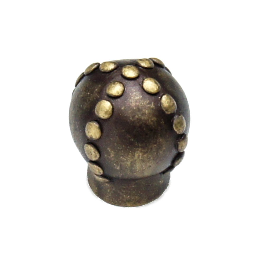 Beaded Large Criss-Cross Round Knob in Oil Rubbed Bronze