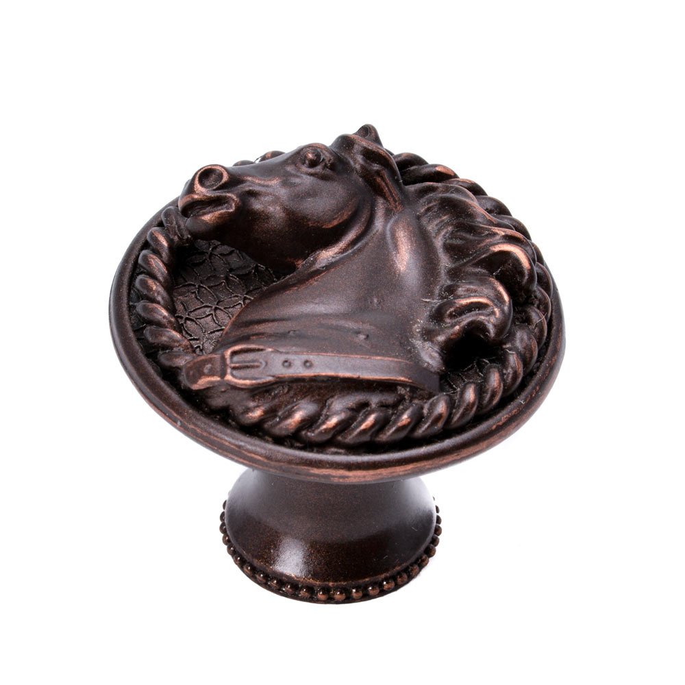 Horse In Rope Knob Left in Oil Rubbed Bronze