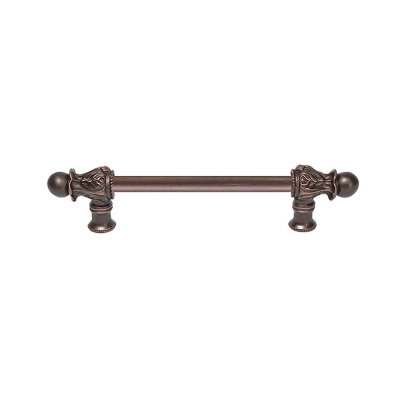 6" Centers 1/2" Round Smooth Bar Long Pull Romanesque Style in Oil Rubbed Bronze