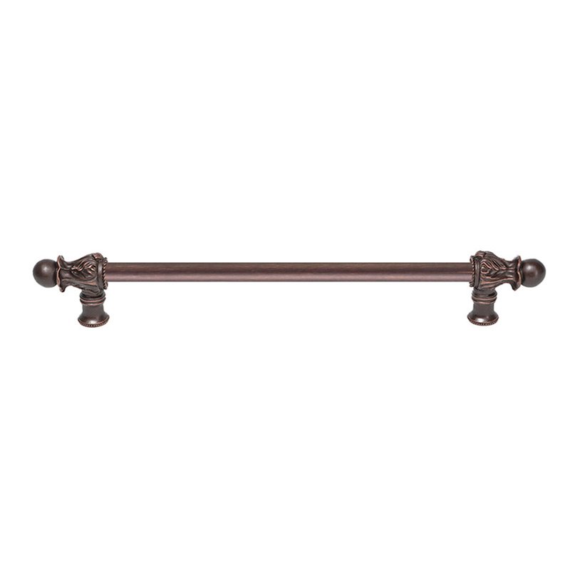 12" Centers 1/2" Round Smooth Bar Long Pull Romanesque Style in Oil Rubbed Bronze