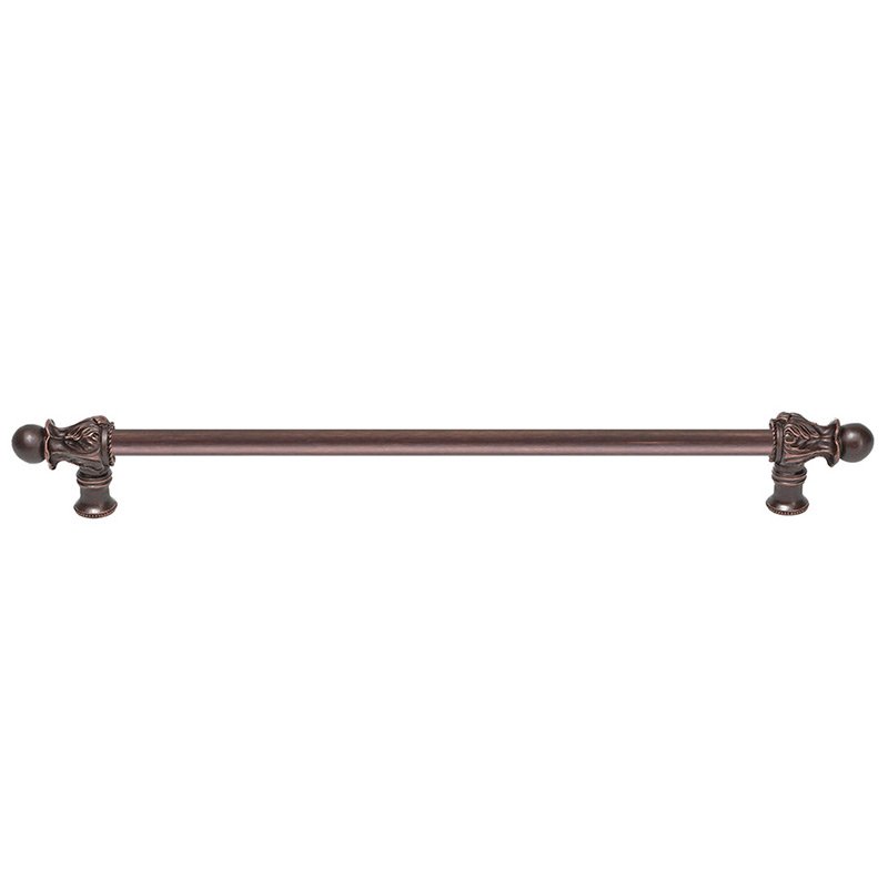22" Centers 1/2" Round Smooth Bar Long Pull Romanesque Style in Oil Rubbed Bronze