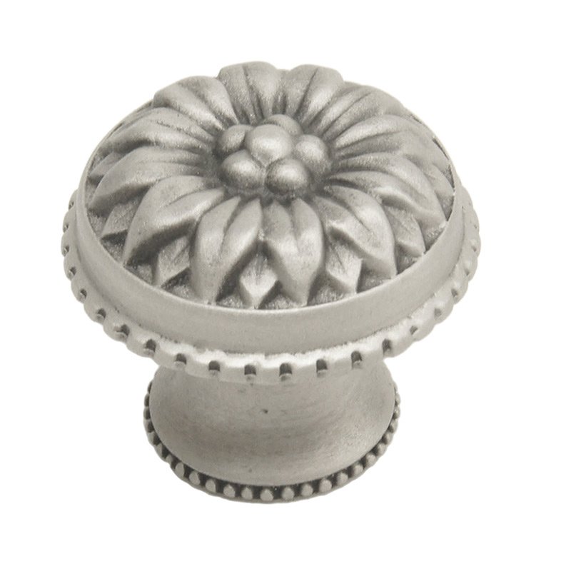 Large Knob with Flared Foot Rosette Style With Sleeve in Satin