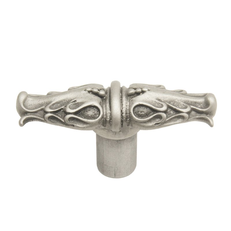 2 1/4" Large Leaves Knob Romanesque Style in Satin