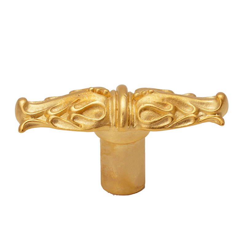 Large Leaves Knob in Satin Gold