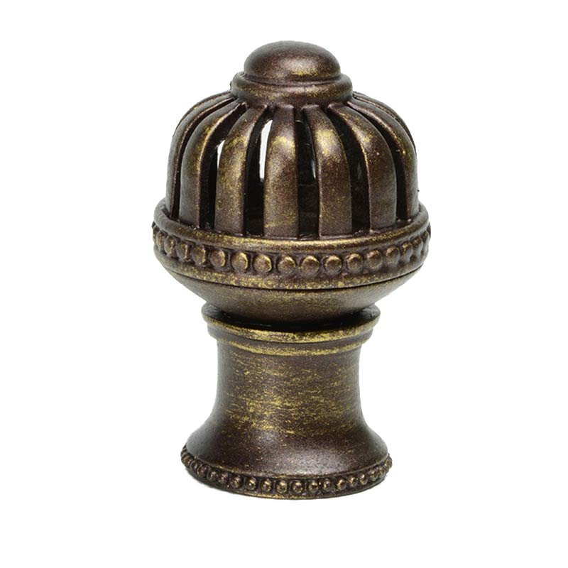 Small Knob Rosette Style With Sleeve in Antique Brass
