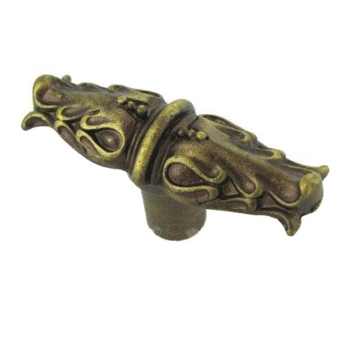 Large Leaves Knob in Antique Brass