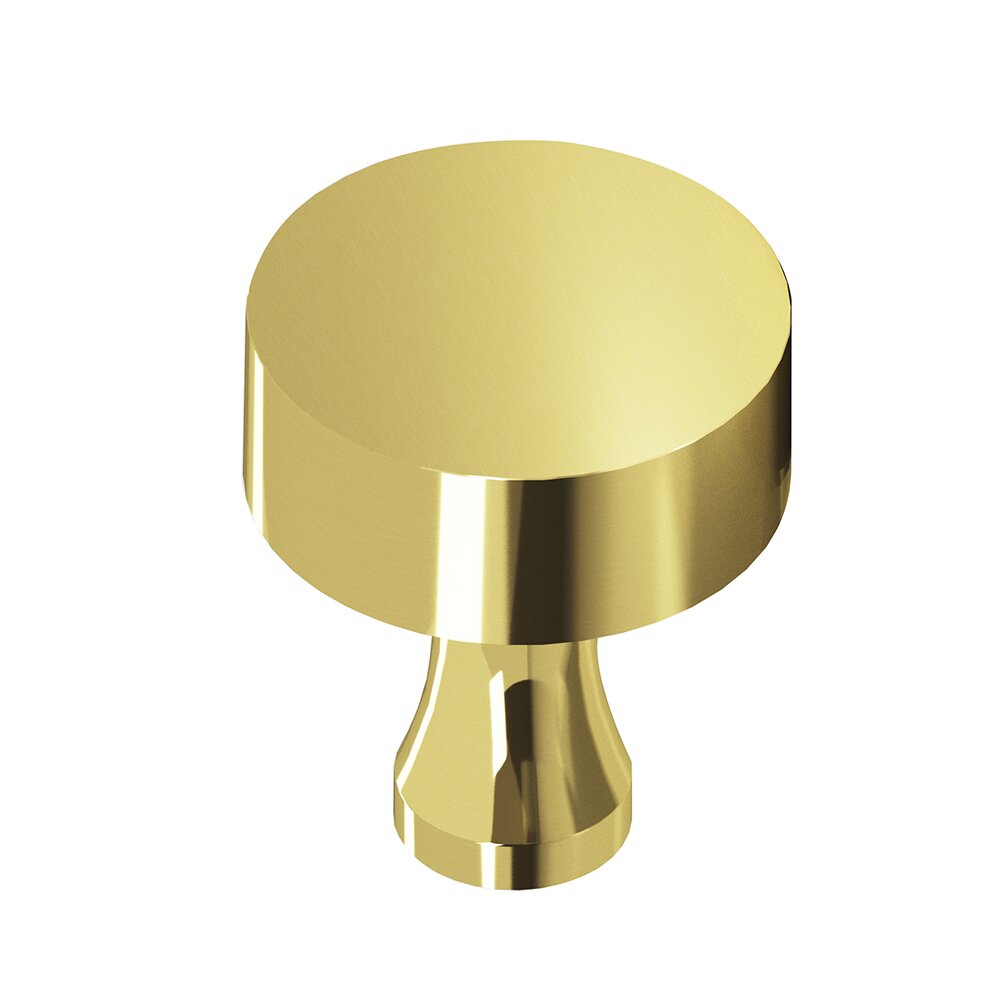 1" Diameter Knob In Polished Brass Unlacquered