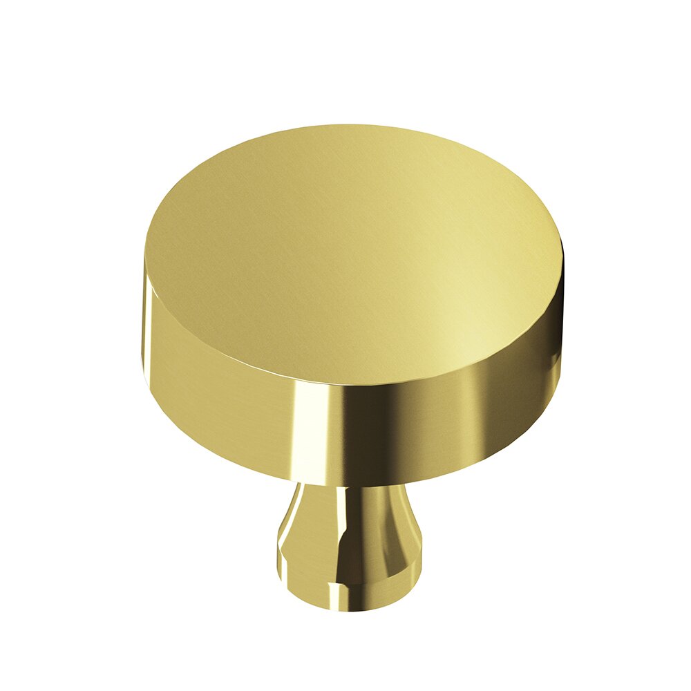 1 1/4" Diameter Knob In Polished Brass Unlacquered