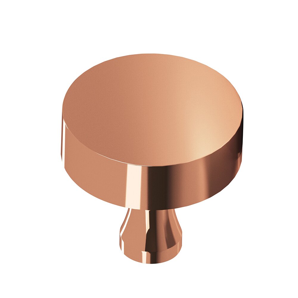 1 1/4" Diameter Knob In Polished Copper