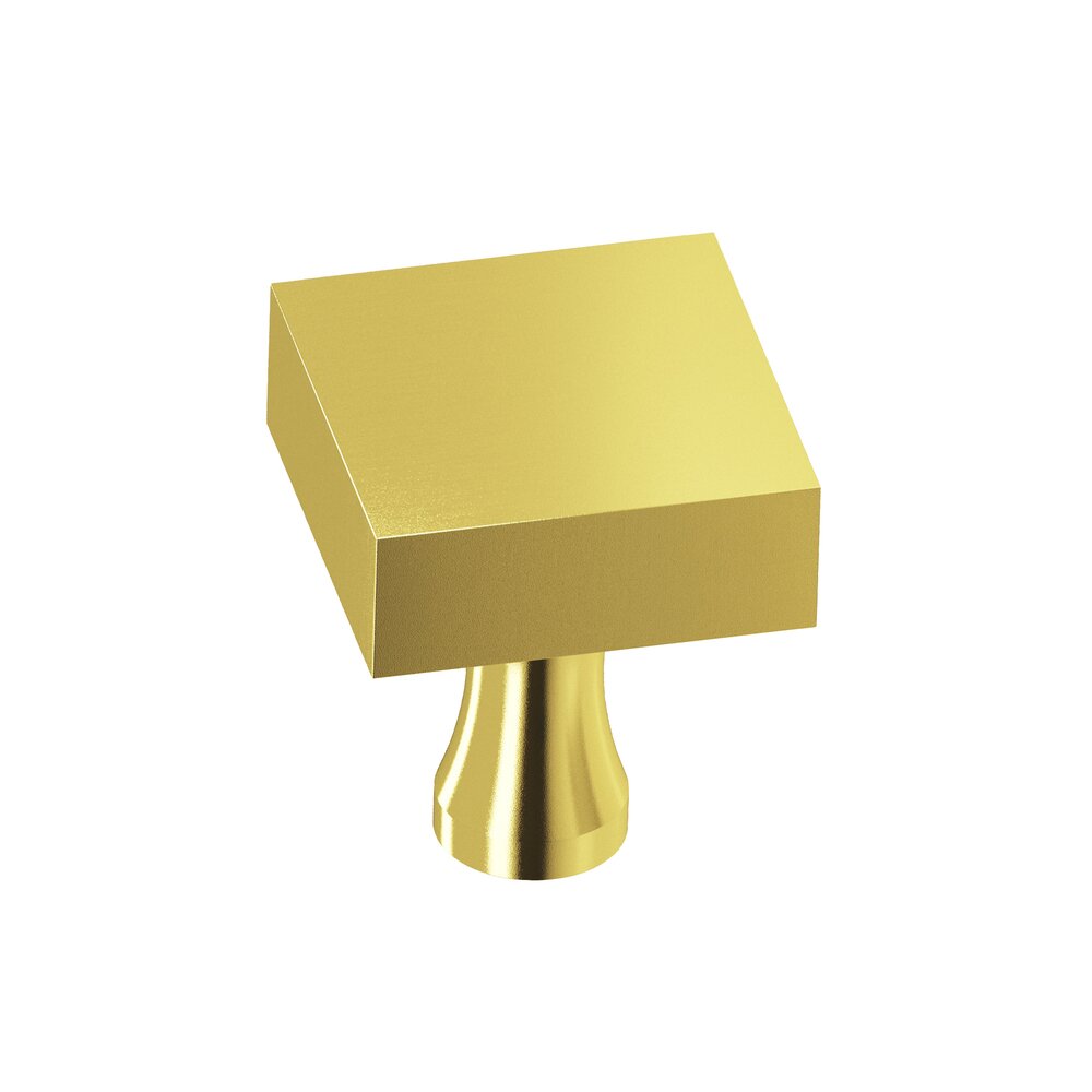 1" Square Knob In French Gold