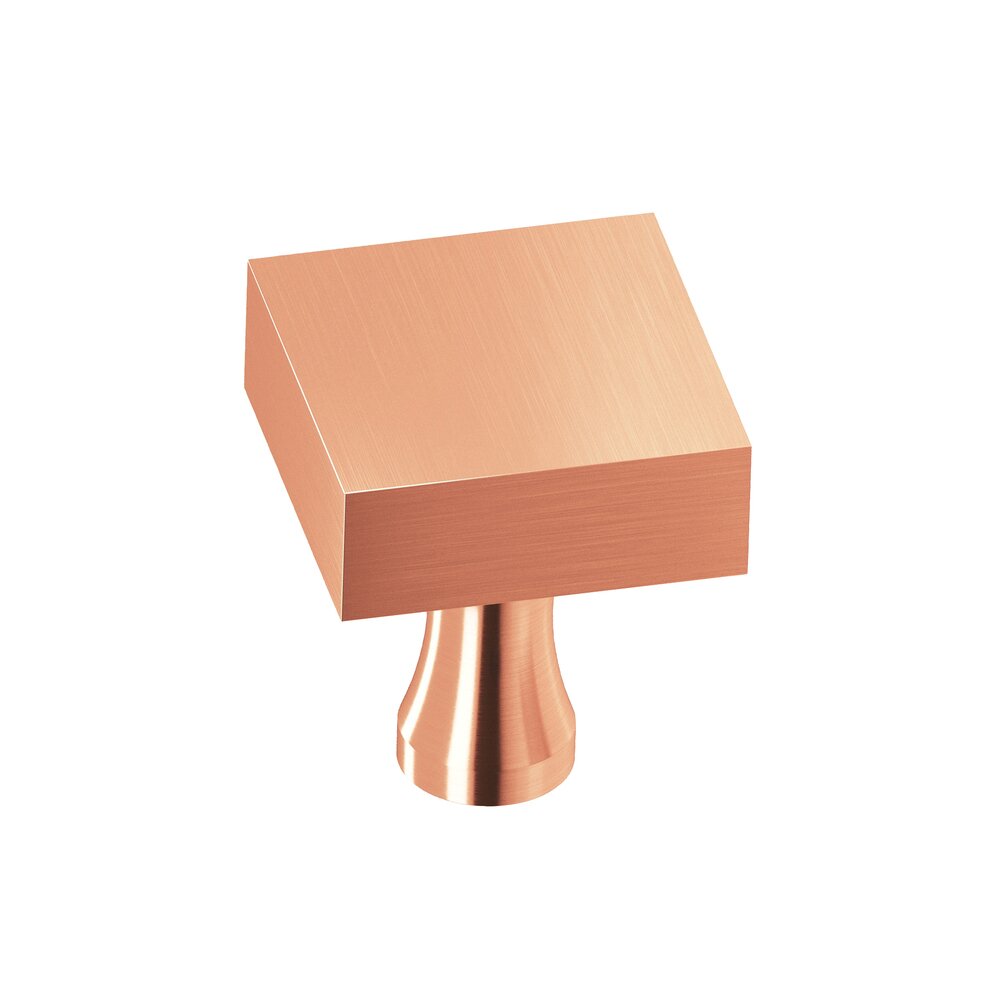 1" Square Knob in Satin Copper
