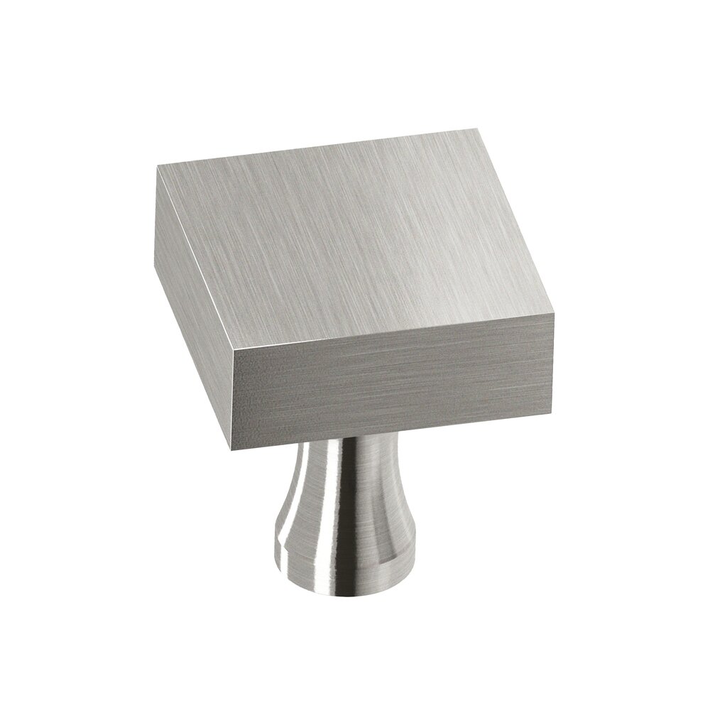 1 1/4" Square Knob in Nickel Stainless