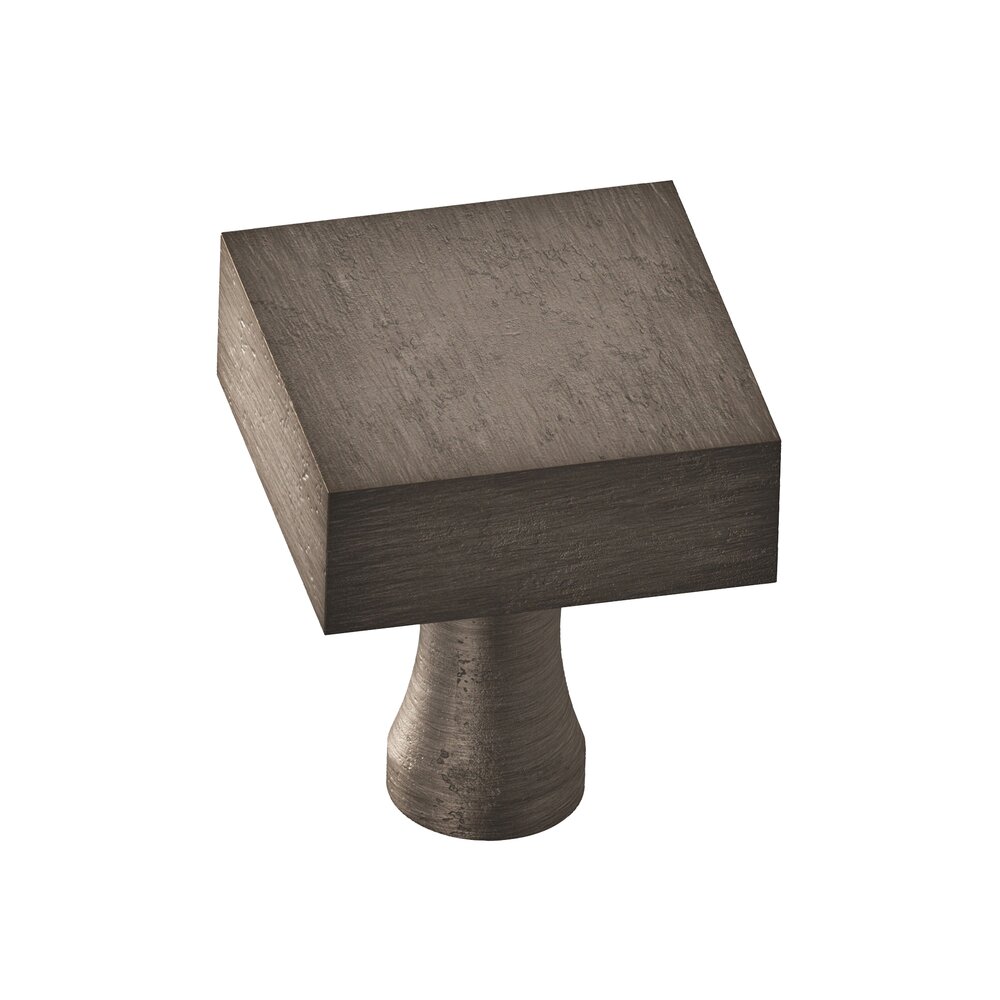 1 1/4" Square Knob in Distressed Pewter