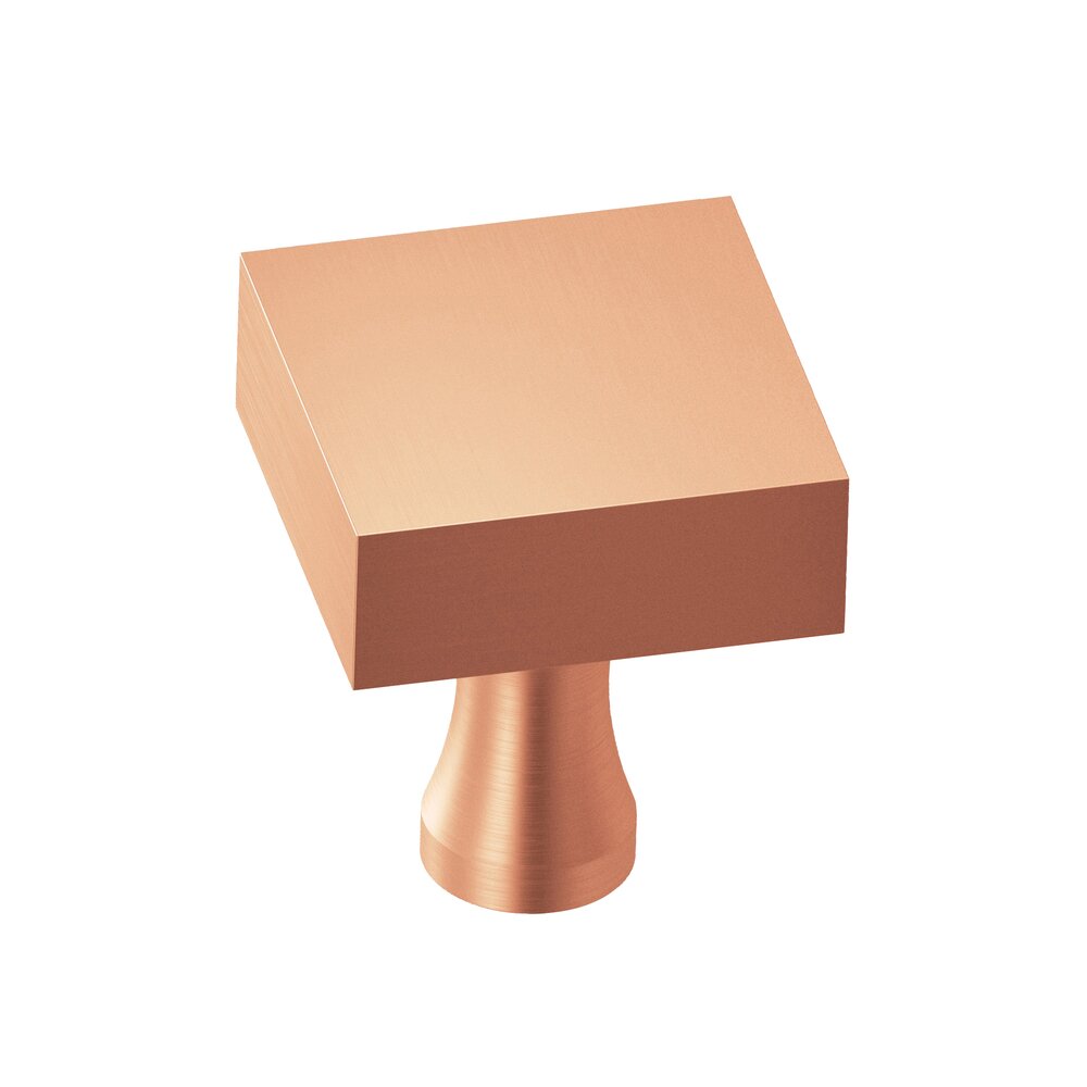 1 1/4" Square Knob in Matte Satin Copper