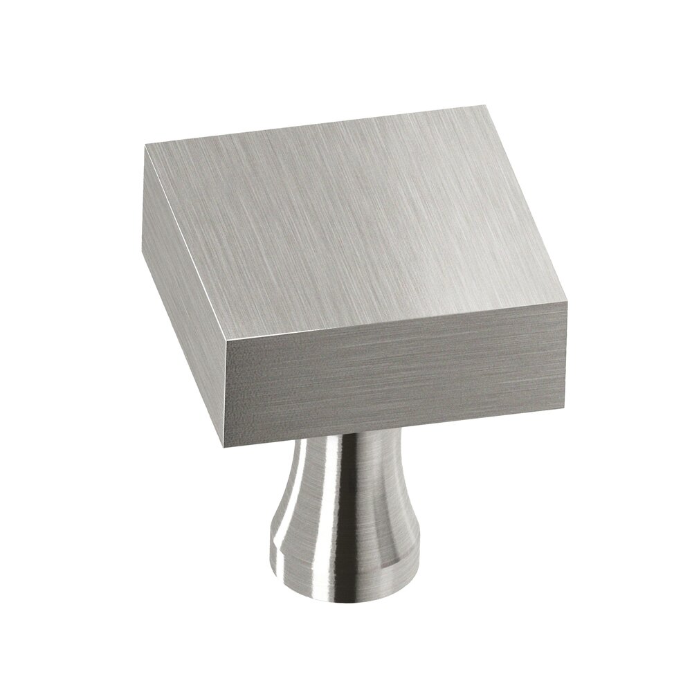 1 1/2" Square Knob in Nickel Stainless