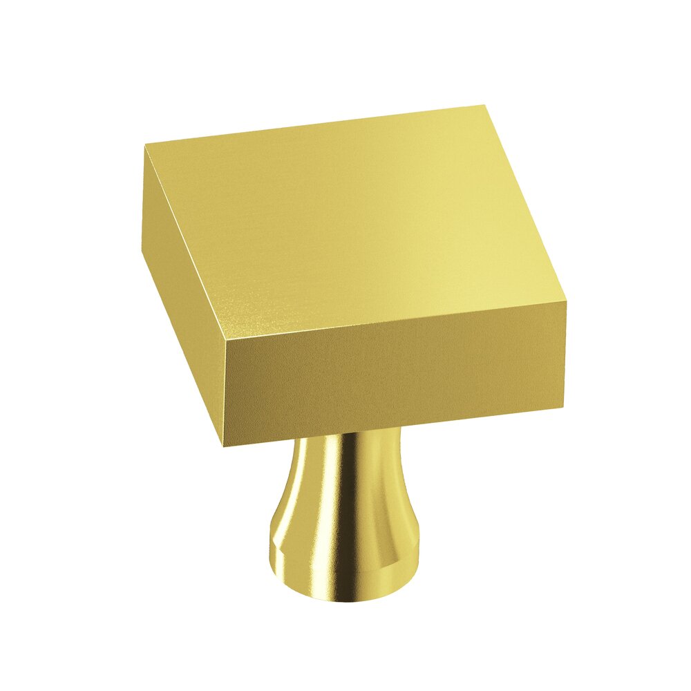 1 1/2" Square Knob In French Gold